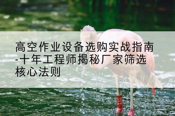 呼兰剪叉式升降机厂家-高空作业设备选购实战指南-十年工程师揭秘厂家筛选核心法则