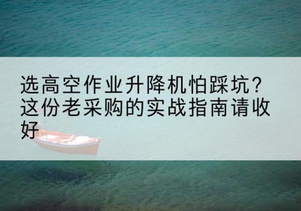 呼兰高空作业升降机厂家推荐-选高空作业升降机怕踩坑？这份老采购的实战指南请收好